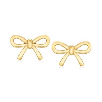 商品Canaria Fine Jewelry | Canaria 10kt Yellow Gold Ribbon Earrings,商家Premium Outlets,价格¥716图片