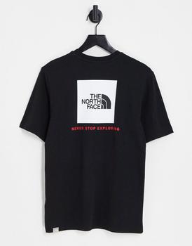 The North Face | The North Face Redbox relaxed fit back print t-shirt in black Exclusive at ASOS商品图片,6折×额外9.5折, 额外九五折