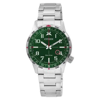Eco-Drive Green Dial Men's Watch BM7551-84X,价格$138