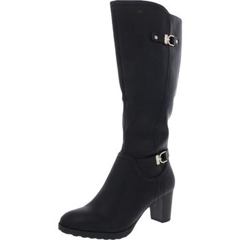 推荐Karen Scott Womens Laylah Harness Block-Heel Knee-High Boots商品