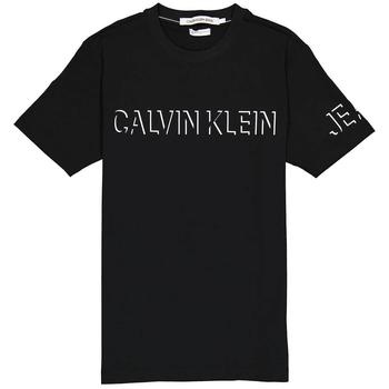 推荐Calvin Klein Mens Black Shadow Logo Free Fit Stretch Tee, Size Small商品