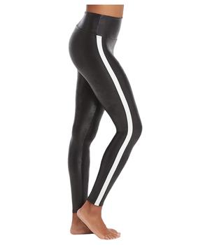 SPANX | SPANX  Faux Leather Leggings for Women Tummy Control with Side Stripe商品图片,独家减免邮费