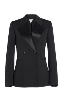 Bottega Veneta | Bottega Veneta - Double-Breasted Wool Cocoon Blazer - Black - IT 46 - Moda Operandi商品图片,独家减免邮费