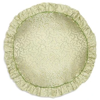 Gingerlily | Coral Fern Round Decorative Pillow,商家Bloomingdale's,价格¥562