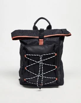 Calvin Klein | Calvin Klein hike roll top backpack in black 5.5折, 独家减免邮费