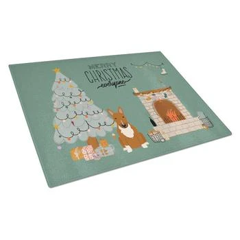 Caroline's Treasures | CK7697LCB Red Bull Terrier Christmas Everyone Glass Cutting Board L,商家Verishop,价格¥243