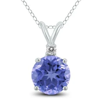 SSELECTS | 14K  5Mm Round Tanzanite And Diamond Pendant,商家Premium Outlets,价格¥1444