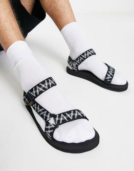 推荐Teva original universal sandals in black and grey商品