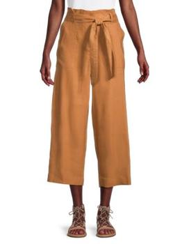 Calvin Klein | Wide-Leg Linen-Blend Pants商品图片,3.9折