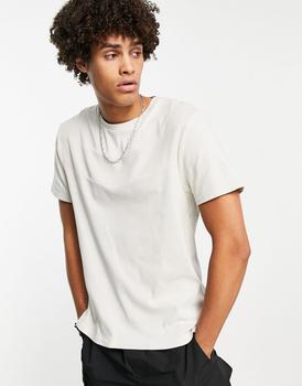 推荐ASOS DESIGN rib t-shirt in khaki with waffle detail商品