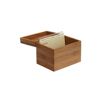 商品Bamboo Recipe Box with Divider图片