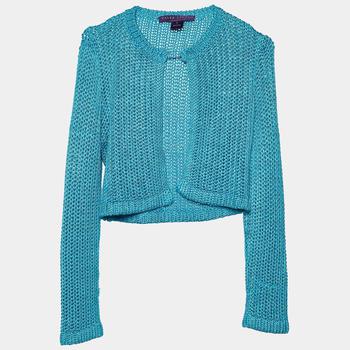 [二手商品] Ralph Lauren | Ralph Lauren Collection Blue Knit Cardigan M商品图片,3.7折