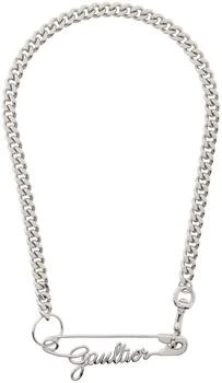 Jean Paul Gaultier | Silver 'The Gaultier Safety Pin' Necklace,商家Ssense US,价格¥2798