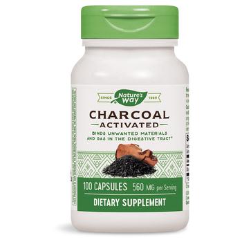 Nature's Way | Charcoal Activated 280 mg Dietary Supplement Capsules商品图片,满$80享8折, 满折
