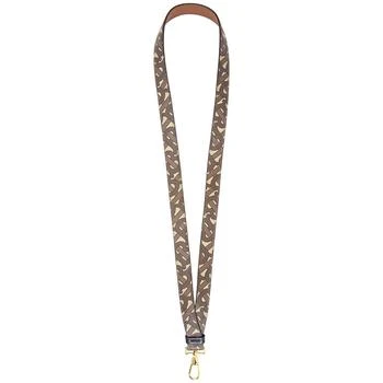 Burberry Monogram Print E-canvas and Leather Lanyard