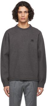 AMI | Grey Ami de Cœur Sweatshirt商品图片,额外8.5折, 独家减免邮费, 额外八五折