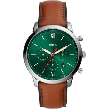 Fossil | Men's Chronograph Neutra Brown Leather Strap Watch 44mm商品图片,4折, 独家减免邮费