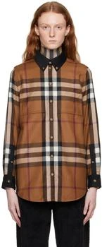 Burberry | 棕色 Exaggerated Check 衬衫 