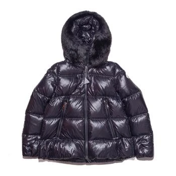 推荐Moncler Laiche Quilted Hooded Down Jacket with Removable Faux Fur Trim Black商品