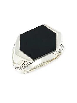 John Hardy | Sterling Silver & Black Onyx Signet Ring,商家Saks OFF 5TH,价格¥3689