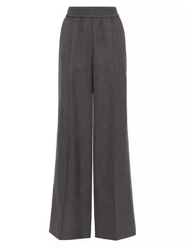 Brunello Cucinelli | Virgin Wool Organza Loose Track Trousers,商家Saks Fifth Avenue,价格¥17628