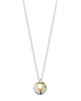 Georg Jensen | 18K Yellow Gold & Sterling Silver Curve Circle Pendant Necklace, 17.72",商家Bloomingdale's,价格¥2881