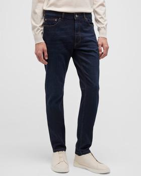 Zegna | Men's 5-Pocket Dark Wash Denim Jeans商品图片,
