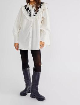 Free People | Rose Vines Embroidered Top in Ivory Combo商品图片,6折