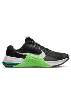 推荐Metcon 7 Shoes - Black/Green Strike/Pink | Women's商品