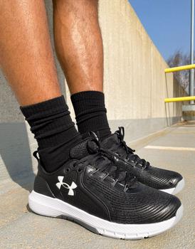 Under Armour | Under Armour Training Charged Commit 3 trainers in black and white商品图片,
