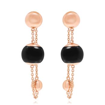 商品Roberto Coin | Roberto Coin 18K Rose Gold and Black Jade 8.00 ct. tw Drop Discs Earrings 8882375AXERBJ,商家Premium Outlets,价格¥10507图片