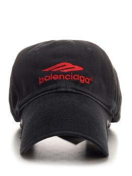 巴黎世家帽子价格, Balenciaga | Balenciaga Logo Embroidered Cut-Out Baseball Cap商品图片 8.1折起