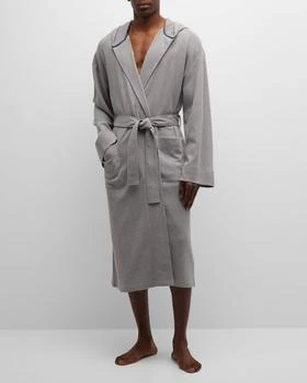 Majestic International | Men's Micro-Grid Hooded Robe,商家Neiman Marcus,价格¥702