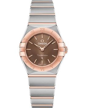 欧米茄星座, Omega | Omega Constellation Manhattan Quartz 25mm Brown Dial Rose Gold and Stainless Steel Women's Watch 131.20.25.60.13.001商品图片 9折