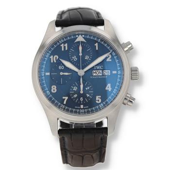 [二手商品] IWC Schaffhausen | Pre-owned IWC Spitfire Laureus Sport for Good Chronograph Automatic Blue Dial Mens Watch 371712商品图片,
