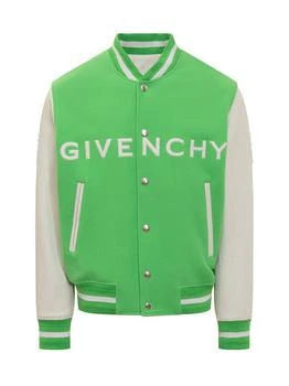 Givenchy | GIVENCHY Givenchy Bomber Jacket in Wool and Leather,商家Baltini,价格¥17650