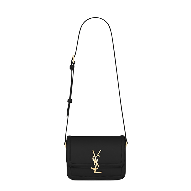 圣罗兰反转巴黎, Yves Saint Laurent | SAINT LAURENT PARIS/圣罗兰 YSL SOLFERINO系列 哑光黑色小牛皮金扣翻盖小号斜挎单肩包6343060SX0W1000商品图片 7.5折×额外9.5折, 包邮包税, 额外九五折