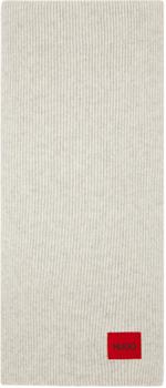 Hugo Boss | Grey Wool Ribbed Scarf商品图片,独家减免邮费