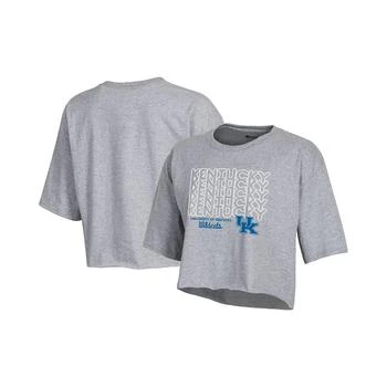 CHAMPION | Women's Heather Gray Kentucky Wildcats Boyfriend Cropped T-shirt 