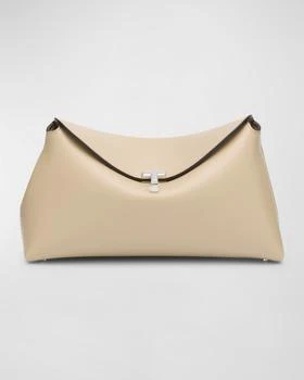 Totême | T-Lock Leather Clutch Bag,商家Neiman Marcus,价格¥7970