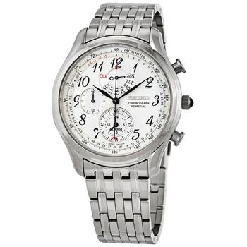 精工表多少钱, Seiko | Chronograph Alarm Quartz Silver Dial Mens Watch SPC251P1商品图片 5.4折