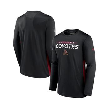 Fanatics | Men's Branded Black Arizona Coyotes Authentic Pro Rink Performance Long Sleeve T-shirt商品图片,