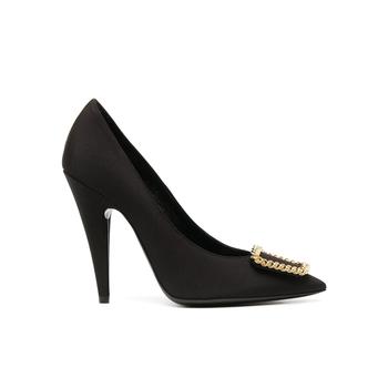 ysl高跟鞋价格, Yves Saint Laurent | Saint Laurent St Sulpice Chain-Detail Pumps商品图片 6.4折