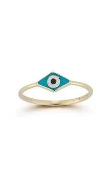 Ember Fine Jewelry | 14K Gold Evil Eye Ring,商家Premium Outlets,价格¥1313
