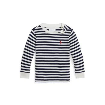 Ralph Lauren | Baby Boys Striped Waffle Cotton Long Sleeve T Shirt 7折