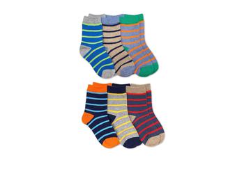商品Jefferies Socks | Stripe Pattern Crew Socks 6-Pair Pack (Infant/Toddler/Little Kid/Big Kid),商家Zappos,价格¥109图片