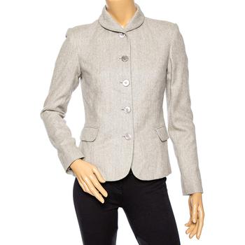 推荐Ralph Lauren Ecru Cashmere Knit Button Front Jacket S商品