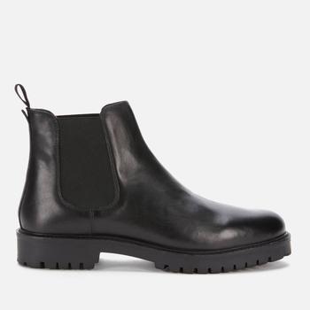 推荐Walk London Men's Sean Leather Chelsea Boots - Black商品