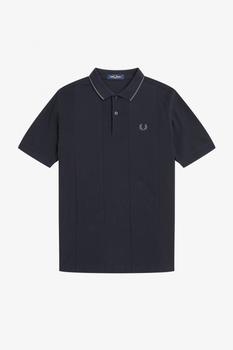 fred perry polo衣服, Fred Perry | Fred Perry M4597 Textured Stripe Polo Shirt - Navy商品图片 