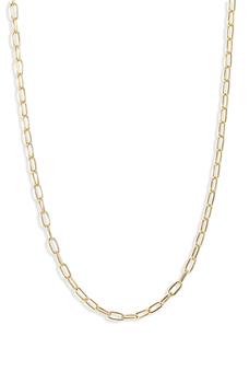 Madewell | Delicate Collection Demi-Fine Paperclip Chain Necklace商品图片,7.3折